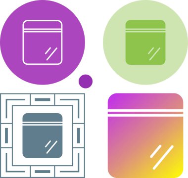 Ziploc bag icons set, vector illustration