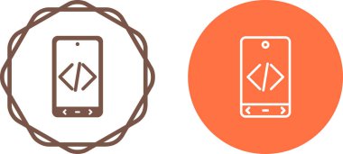 Beyaz arkaplanda modern akıllı telefon simgesi izole edildi. Vektör illüstrasyonu 