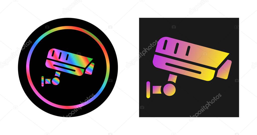 Fixed CCTV, Security Camera Icons set, Vector Template Illustration Design