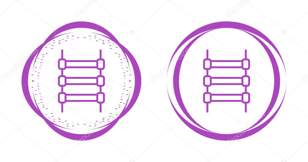 Set of track rails icons isolated on white background, vector illustration