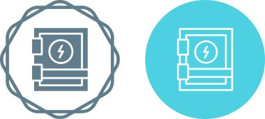 Elektrik Paneli Web simgesi vektör illüstrasyonu