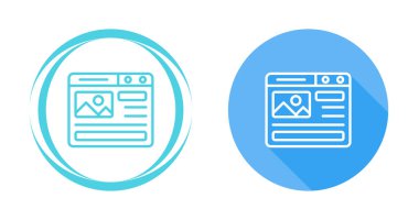 Satır biçimi simgelerinde tarayıcı simgesi ya da logosu ayarlandı. Vektör çizimi. Bilgi, web tasarımı ve uygulama geliştirme için vektör ana hatlı pictogram.