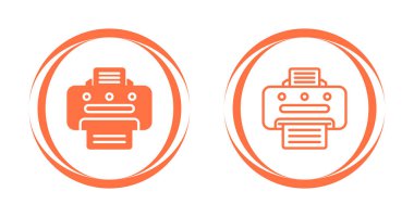 Yazıcı simgesi beyaz arkaplanda izole edildi