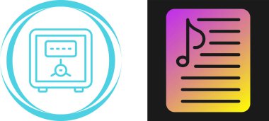 Renkli müzik notasının yanında güvenli simge