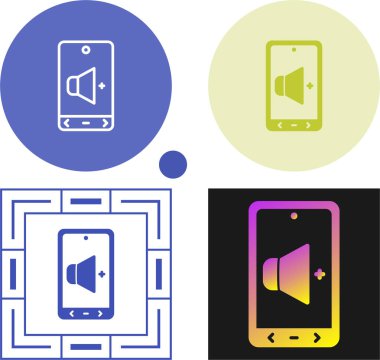 Akıllı Telefon Basit Simgesi, Vektör İllüstrasyonu Beyaz Arkaplanda İzole Edildi 