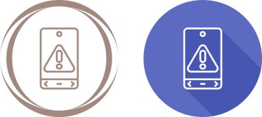 uygulama hataları. Ünlem işaretli cep telefonu ekranları