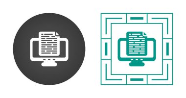 Çevrimiçi amaçlar ve dijital arayüzlerde etkin kullanım için tasarlanmış bir belgenin soyut renk simgesi olarak sanatsal bir temsili.