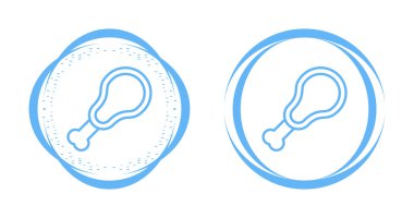 Tavuk budu simgeleri beyaz arkaplanda izole edildi.