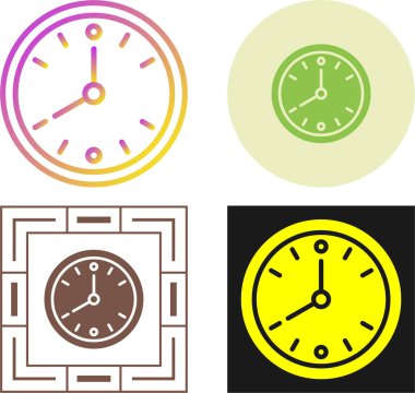 Saat simgelerini ayarla. Web illüstrasyonu