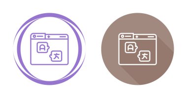 Dil çeviri simgelerini gösteren tarayıcı pencereleri