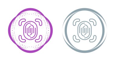 Parmak izi tarayıcısı. Web simgesi basit illüstrasyon