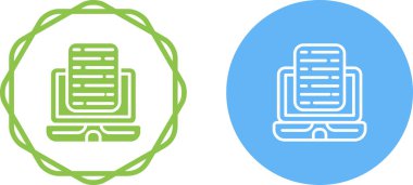 Bilgisayar web simgesi vektör illüstrasyonunda test