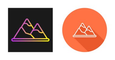 Dağ manzarası simgeleri, vektör illüstrasyonu