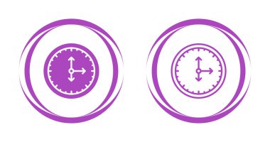 Beyaz arkaplanda saat simgeleri. Web illüstrasyonu.