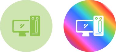 Modern bilgisayar simgesinin vektör illüstrasyonu