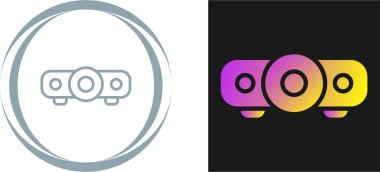 projektör ikon vektör illüstrasyon tasarımı