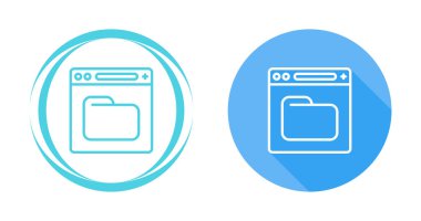 Mavi dairesel arkaplan içindeki dijital dizin simgeleri