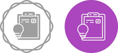 Ampul sembolleri içeren yaratıcı pano simgeleri