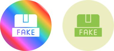 Sahte Ürünler, sahte ikonlar vektör illüstrasyonu 