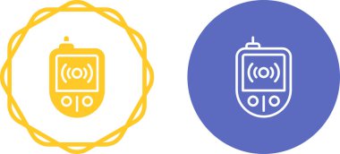 Renkli dairelerin içinde iki glikoz metre simgesi