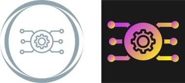 Vites simgesi, çark düğmesi, ayarlar işareti, beyaz üzerine izole edilmiş, vektör illüstrasyonu