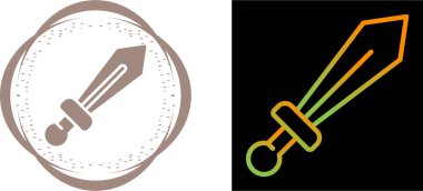 Beyaz arkaplanda izole edilmiş kılıç simgeleri