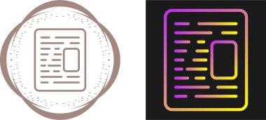 belge web simgesi vektör illüstrasyonu