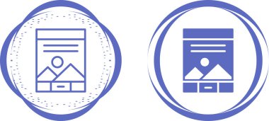 Siyah ve beyaz arkaplanda izole edilmiş resim simgelerinin bulunduğu web sayfası, vektör illüstrasyonu 