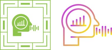 Ses dalgaları simgeleri gösteren soyut insan kafaları