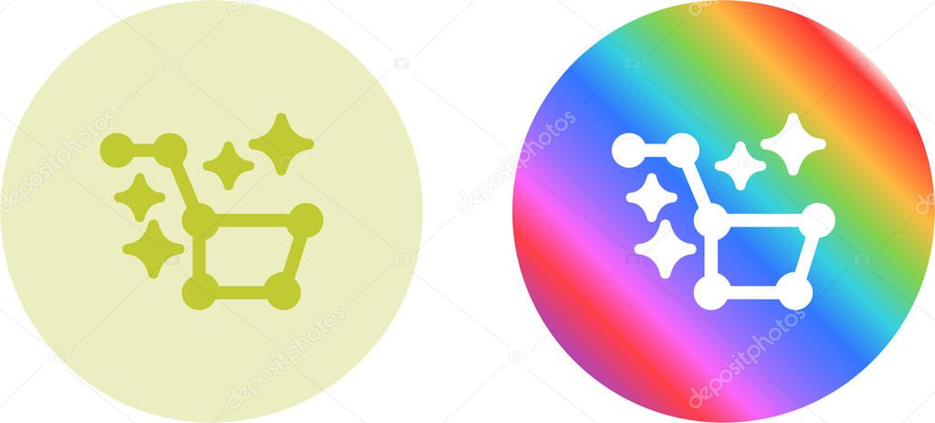 Vector illustration of the Constellation Ursa Major icon on white background