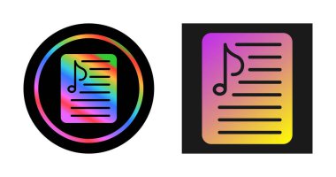 müzik listesi simgesi seti, vektör illüstrasyonu