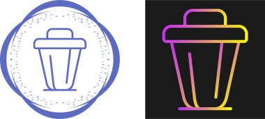 Çöp kutusu simgesinin vektör illüstrasyonu