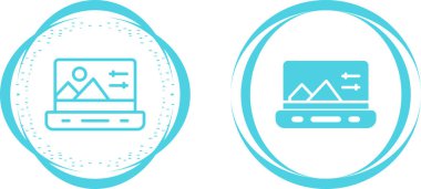 ekran simgeleri üzerindeki resim, vektör illüstrasyonu