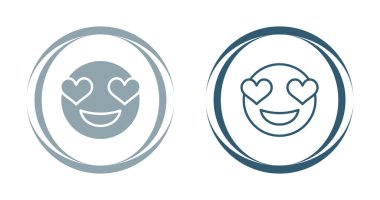 Aşk emoticon web simgesi vektör çiziminde