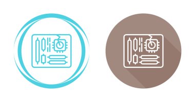 tıbbi belge web simgesi vektör illüstrasyonu