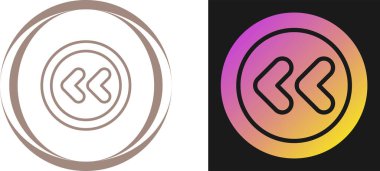 sol ok simgeleri ayarlandı, önceki ortam oynatıcı düğmeleri, vektör illüstrasyonu