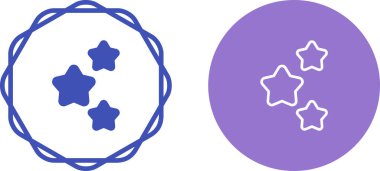 Üç Yıldız Puanlama Simgesi. Oran Yıldızları İşareti Beyaz Arkaplanda İzole Edildi 