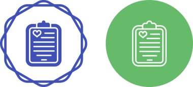 Kalp simgesi ile pano vektör illüstrasyonunu ayarla 