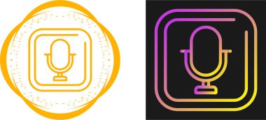 Beyaz arkaplanda mikrofon simgeleri seti