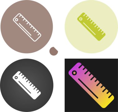 Düz cetvel ağ simgeleri, vektör illüstrasyonu