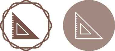 üçgen cetvel simgesi vektör çizimi 