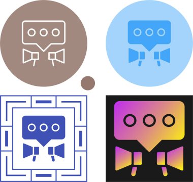 Renkli arka planlarda papyonlu Chatbot simgeleri