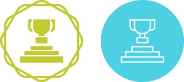 ödül kupası simgeleri beyaz arkaplanda ayarlandı