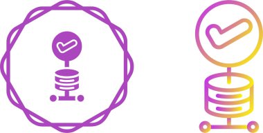 data sunucusu web simgesi vektör illüstrasyonu