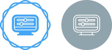 Masaüstü Bilgisayar Modern Simgesi Beyaz Arkaplanda İzole Edildi