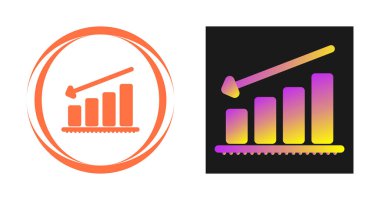 İş grafiği simgesi. Finansal tablo. Beyaz arkaplanda diyagram işareti izole edildi