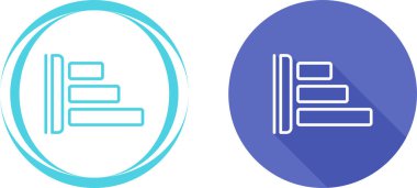 Sol hizalama simgeleri vektör resimleme kümesi 