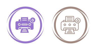 Yazıcı vektör simgeleri basit illüstrasyon         