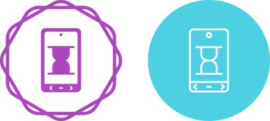 Akıllı telefon simgeleri yükleniyor, beklemede olan sembol, vektör illüstrasyonu