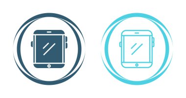 Beyaz arkaplanda renkli akıllı telefon simgesi izole edildi